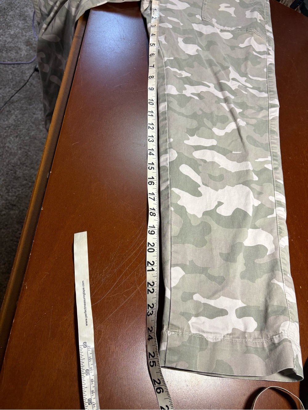 /Gap Girlfriend Khaki Faded Tan & Green Camouflage Streetwear Long Pants Sz 8 - Picture 10 of 10